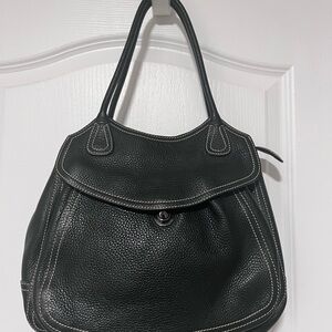 Prada Black Daino Vitello Leather Handbag